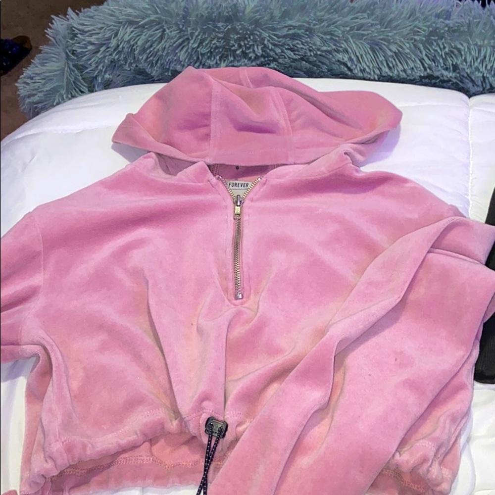 Crop long sleeve hoodie